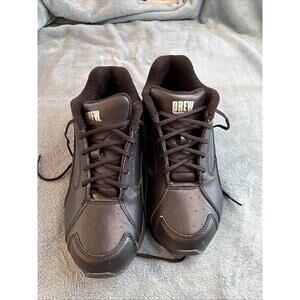 Drew Motion Orthopedic Walking Shoes Black Leather Diabetic Comfort Women 7W